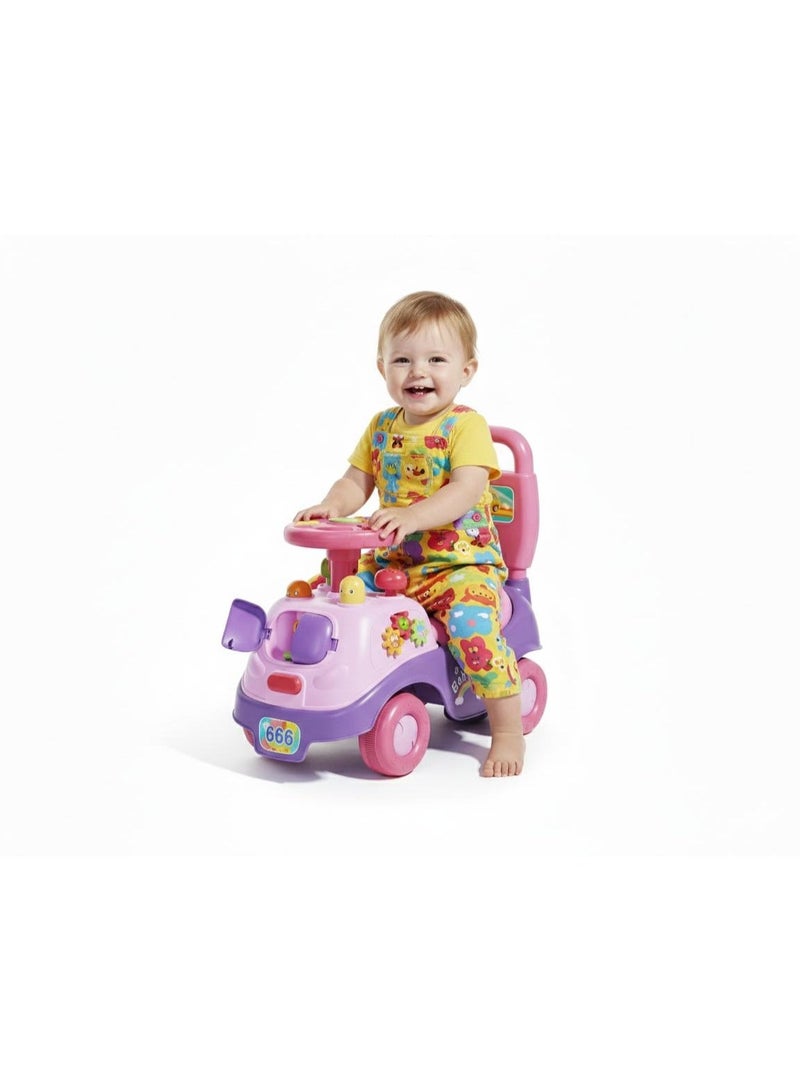 توي لاند سيارة دفع للأطفال مزودة بلوحة ألعاب تفاعلية - سيارة يدوية للأطفال الصغار - Image 2